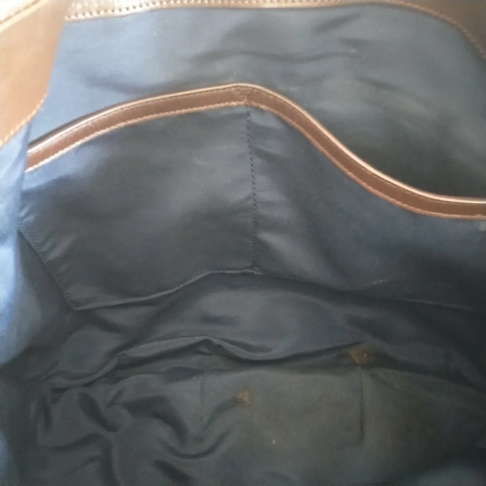Cole Haan Bethany Weave Single Strap Leather Hobo Bag Chestnut Brown